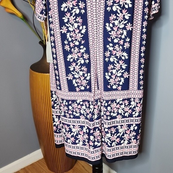 Eliza J Floral Border Print Jersey Dress Size 18W NWT - Picture 12 of 16